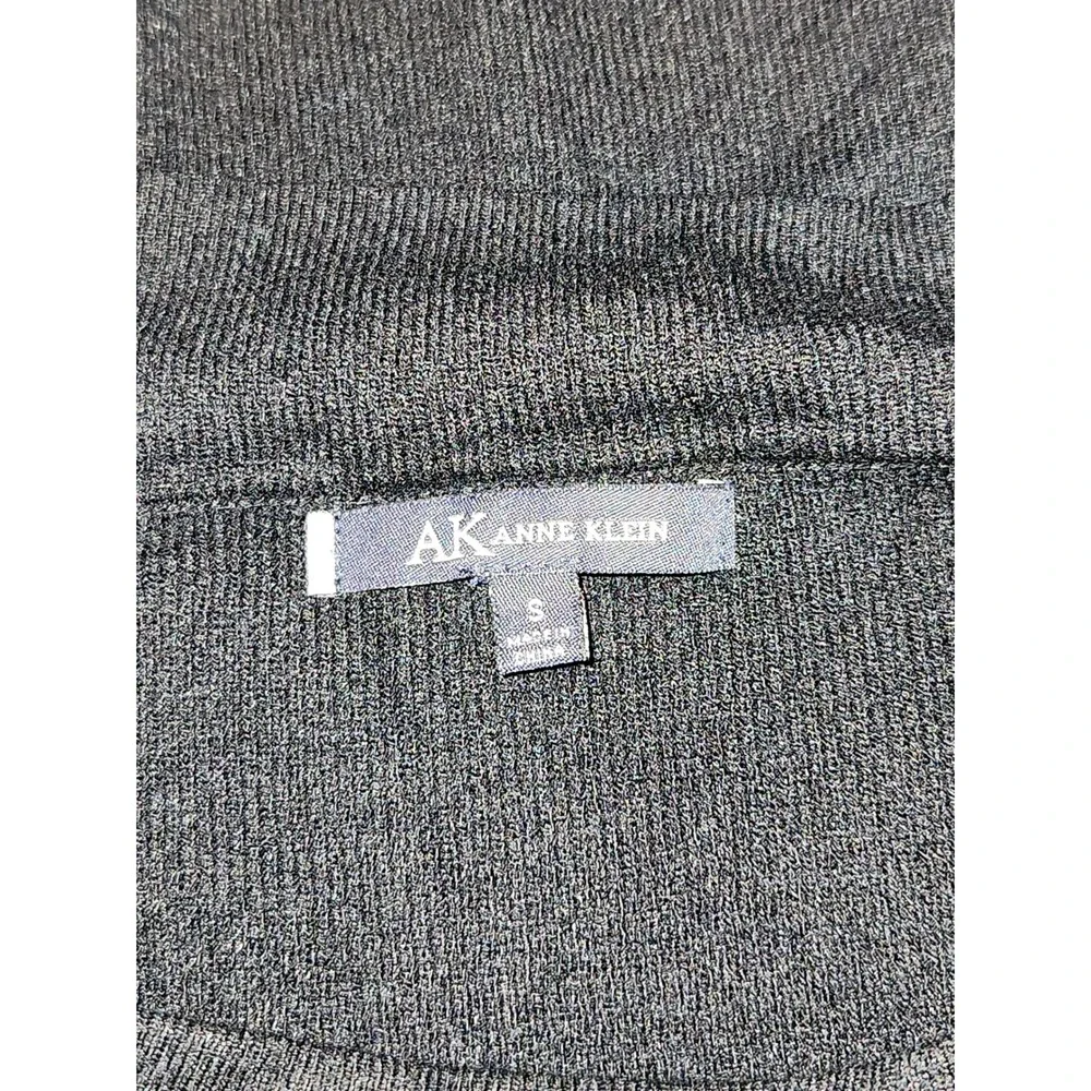Anne Klein Black Knit Cardigan Sweater Single Button Boat Neck Womens Size S